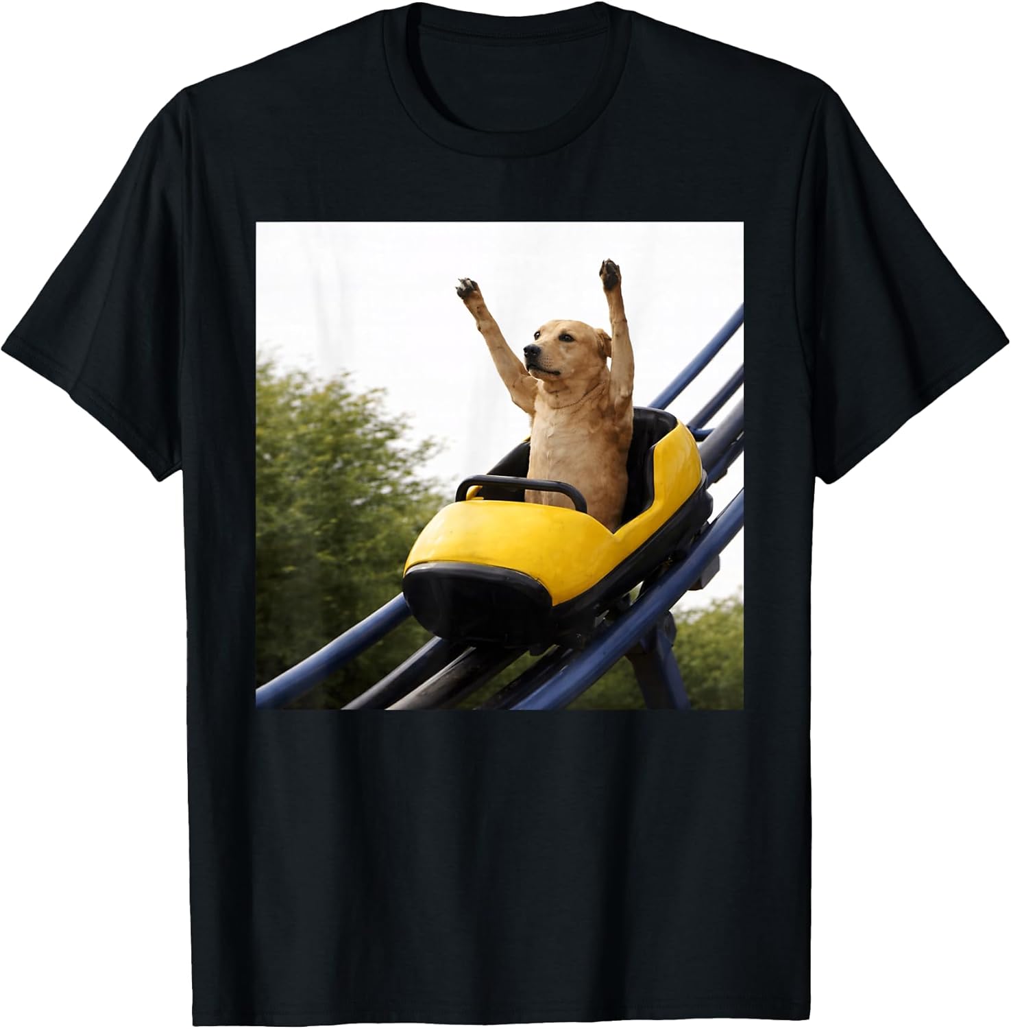 Funny Labrador Dog Riding Roller Coaster Meme for Dog Lovers T-Shirt Unisex T-shirt, Sweatshirt, Hoodie, Long Sleeve Tee