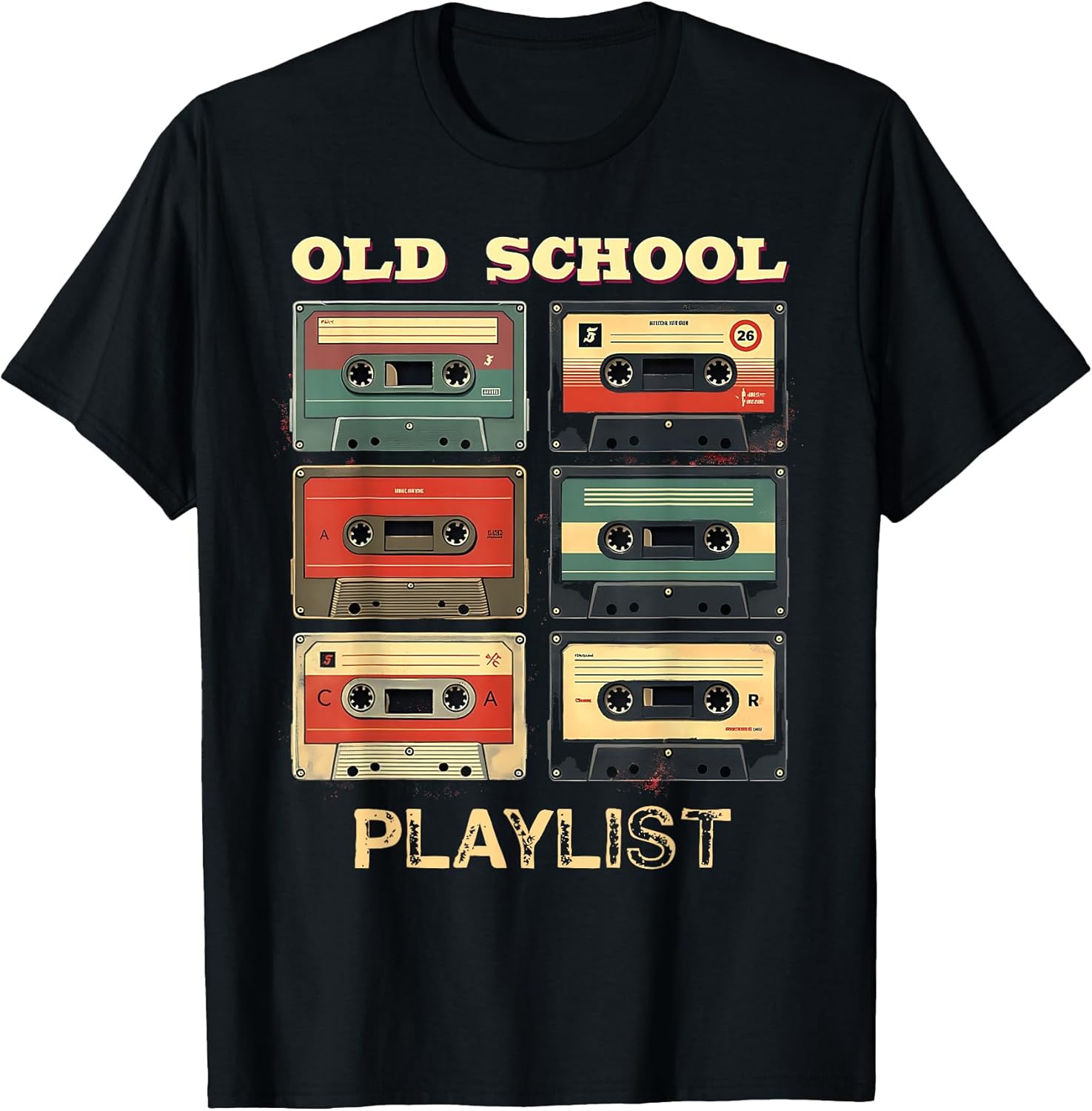 Old School Playlist Vintage Cassette Tapes Throwback Memory T-Shirt Unisex T-shirt, Sweatshirt, Hoodie, Long Sleeve Tee