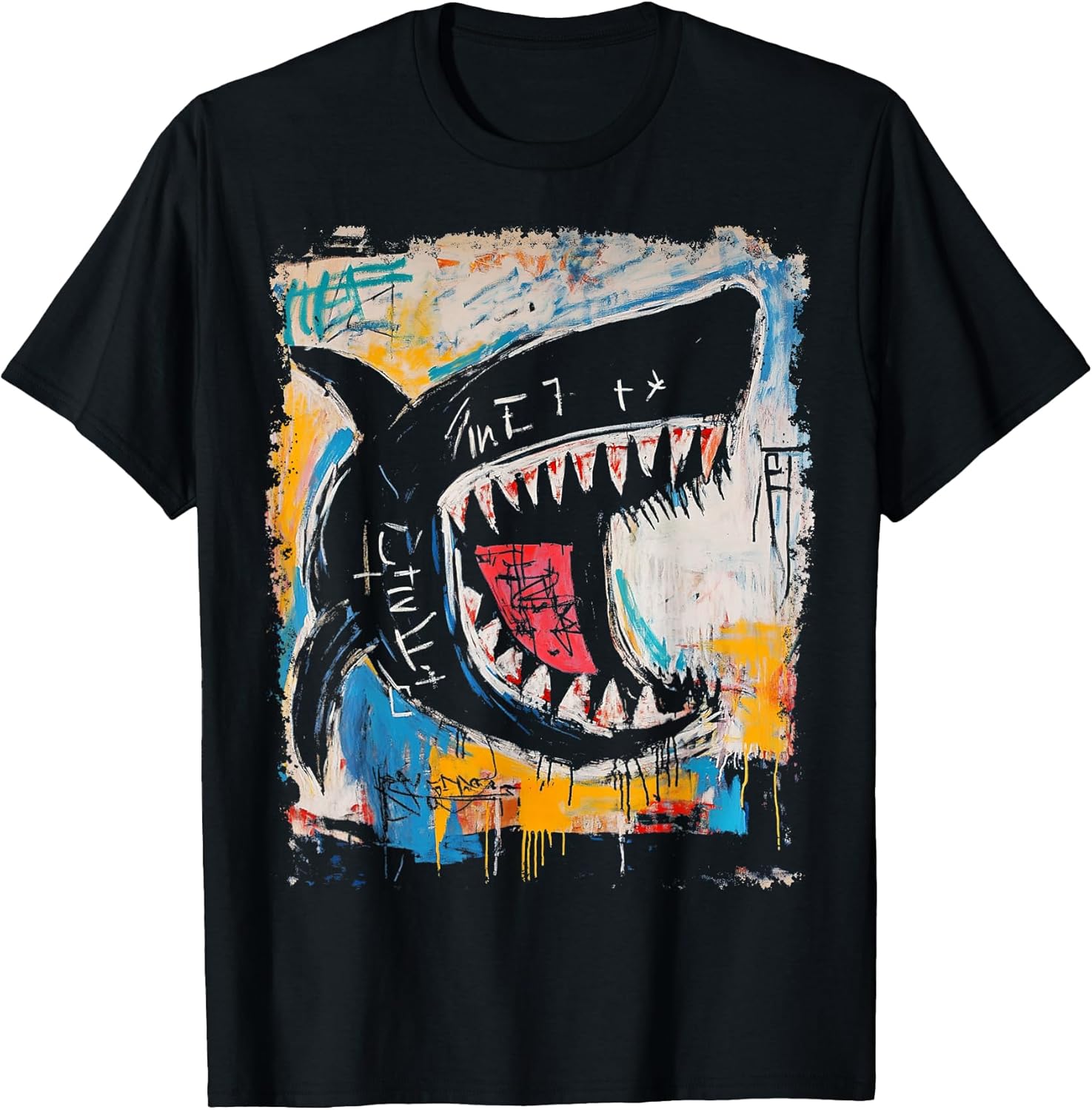 Pop Art Style Shark 90s Graffiti T-Shirt Unisex T-shirt, Sweatshirt, Hoodie, Long Sleeve Tee