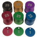 NUMBERED Aluminum Round Key Tag 1-1/2 Inch Diameter STOCK
