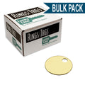 1 Inch Round Solid Brass Key Tag by Lucky Line - Imported Bulk Pack