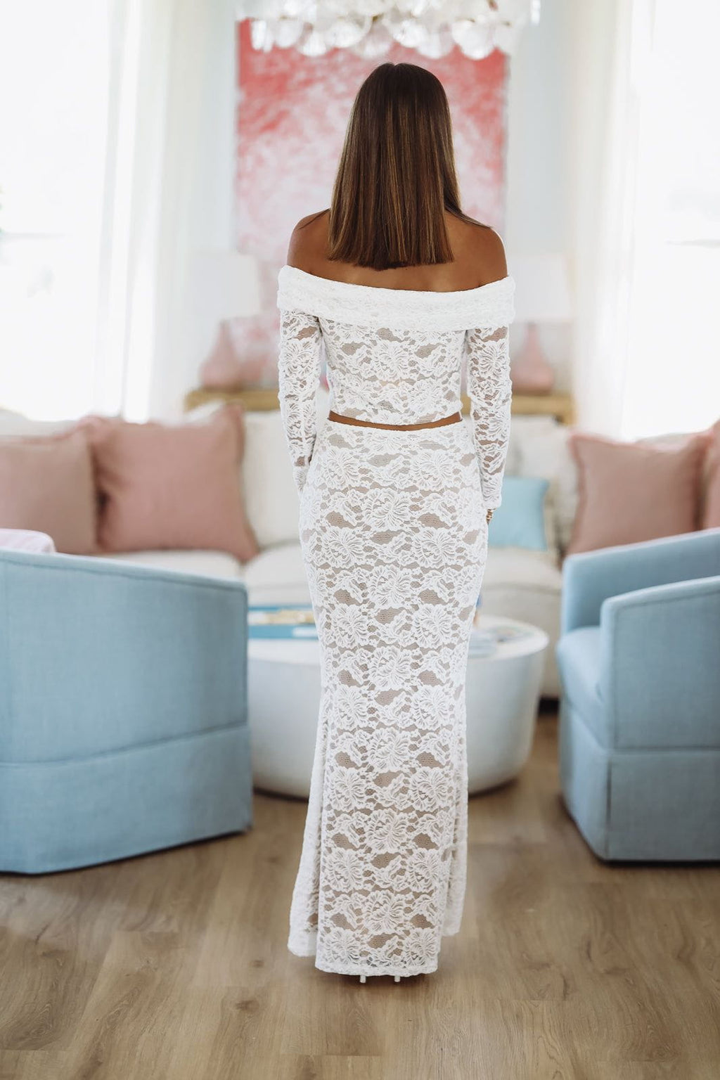 Endless East Top and Maxi Skirt Set - Off White