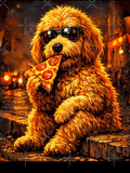 Funny Goldendoodle Eating Pizza dog lovers by erozzz Unisex T-shirt, Sweatshirt, Hoodie, Long Sleeve Tee