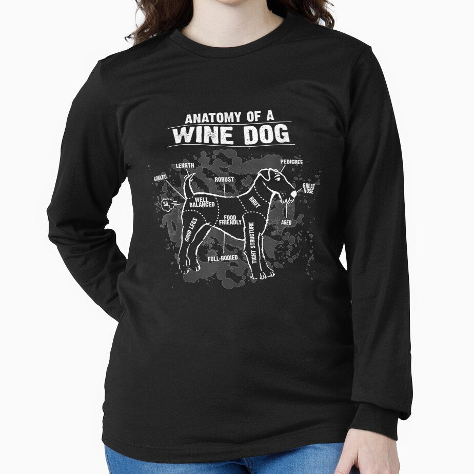 Anatomy Of A Wine Dog Breed Puppy Pet Lover Pun Gift by saigeorion Unisex T-shirt, Sweatshirt, Hoodie, Long Sleeve Tee