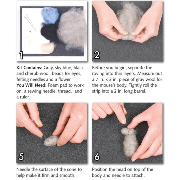 Mice Duo Needle Felting Kit